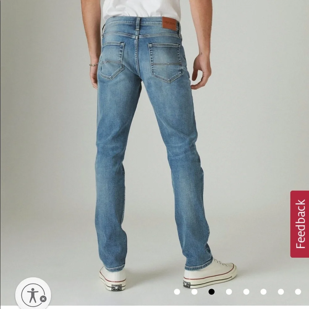 NEW Lucky Brand 100 Skinny Jeans Advanced Stretch Gilman Quartz wash size 30x30